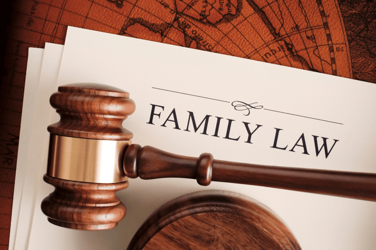 Hammer and Gavel on Family Law document